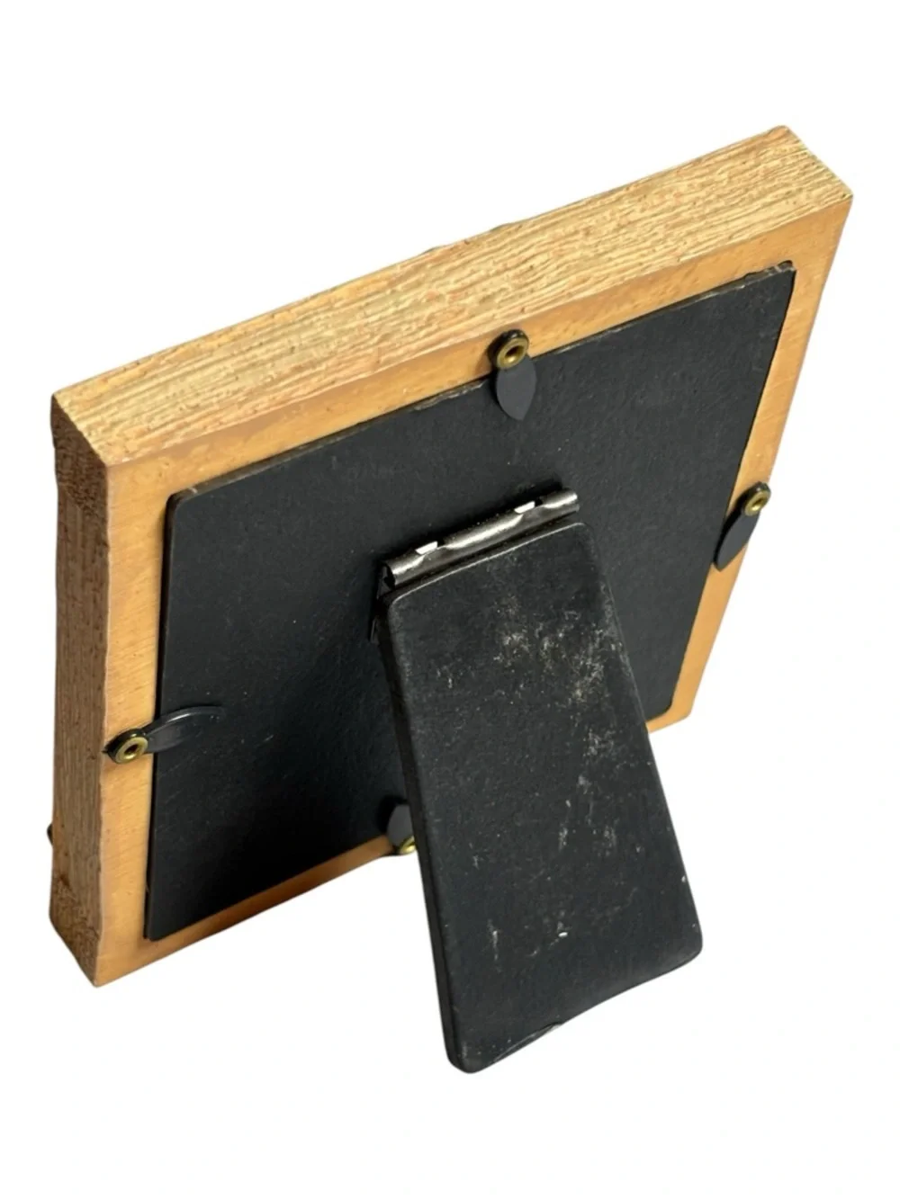 Wooden Garden-Themed Photo Frame with Yellow Accents